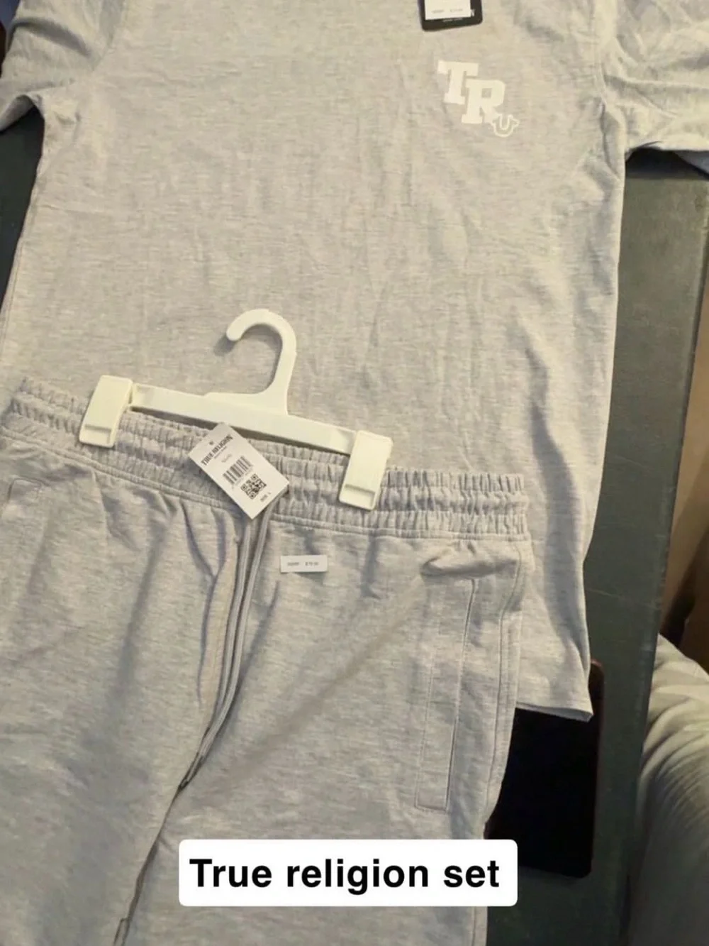 True Religion Kids Light Heather Gray Jogger Sweatpants